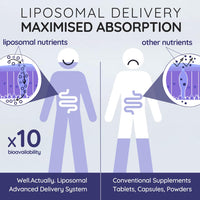 well actually WELL ACTUALLY Pure Liposomal Glutathione 500mg, 50 Servings, 250ml, Vegan
