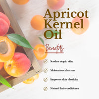 Oïléna Organic Apricot Oil 100% Pure, Natural, Vegan, No GMO - Aromatherapy Massage Oil Hair Skin Body Certified BIO Moisturiser for face, body and hair 500 ml 17.52 fl oz