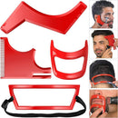 Fybida Beard Hairline Template Kit, Professional 4-Piece Set for Beard and Hairline Shaping, Beard Trimming Tool Facial Hair Outline Shaper Beard Hair Grooming Stencil Styling Guide for Men Styling & Haircut