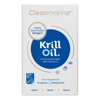 Cleanmarine Krill Oil – Packed with EPA & DHA – Omega 3 with Added Astaxanthin and Choline – Vitamin D – Heart, Eye & Brain Health – Joint & Immune Support - 30 Capsules