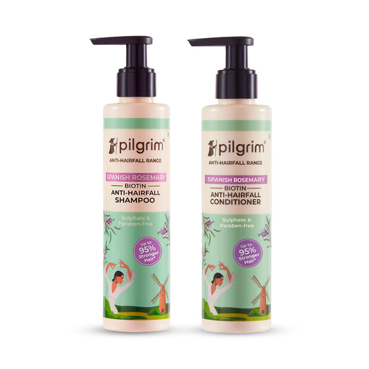 Pilgrim Spanish Rosemary & Biotin Anti-Hairfall Shampoo and Conditioner (200ml x 2)