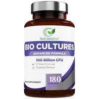 Bio Cultures Complex Probiotics 100 Billion CFU with Prebiotics, 180 Vegan Caps – Lactobacillus Plantarum & Saccharomyces Boulardii Probiotic - 6 Month Supply, Probiotics for Women, Packaging May Vary