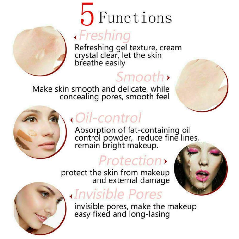 Phoera AQUAPURITY - PHOERA Primer Matte Finish Face Makeup Pore filler Primer Foundation Base Oil Control Full Coverage Make Up Base Concealer Long Lasting Flawless Pores Minimiser Liquid Moisturizing (18ML)