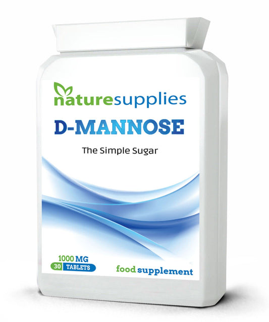 naturesupplies D-mannose Tablets 30 X 1000mg - Coated Tablet Longer Shelf Life Easy to Swallow - NOT Pills or Capsules - Vegan and Vegetarian Friendly - Naturesupplies