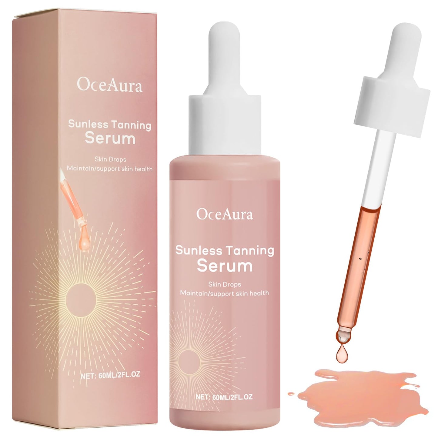 LOPHE 1PCS Tanning Drops, 2025 New Sunless Tanning Drops, No Sun Damage, Naturally Promote Melanin Production, Enhances Natural Skin Tone, Not Drinkable Suitable For All Skin Types