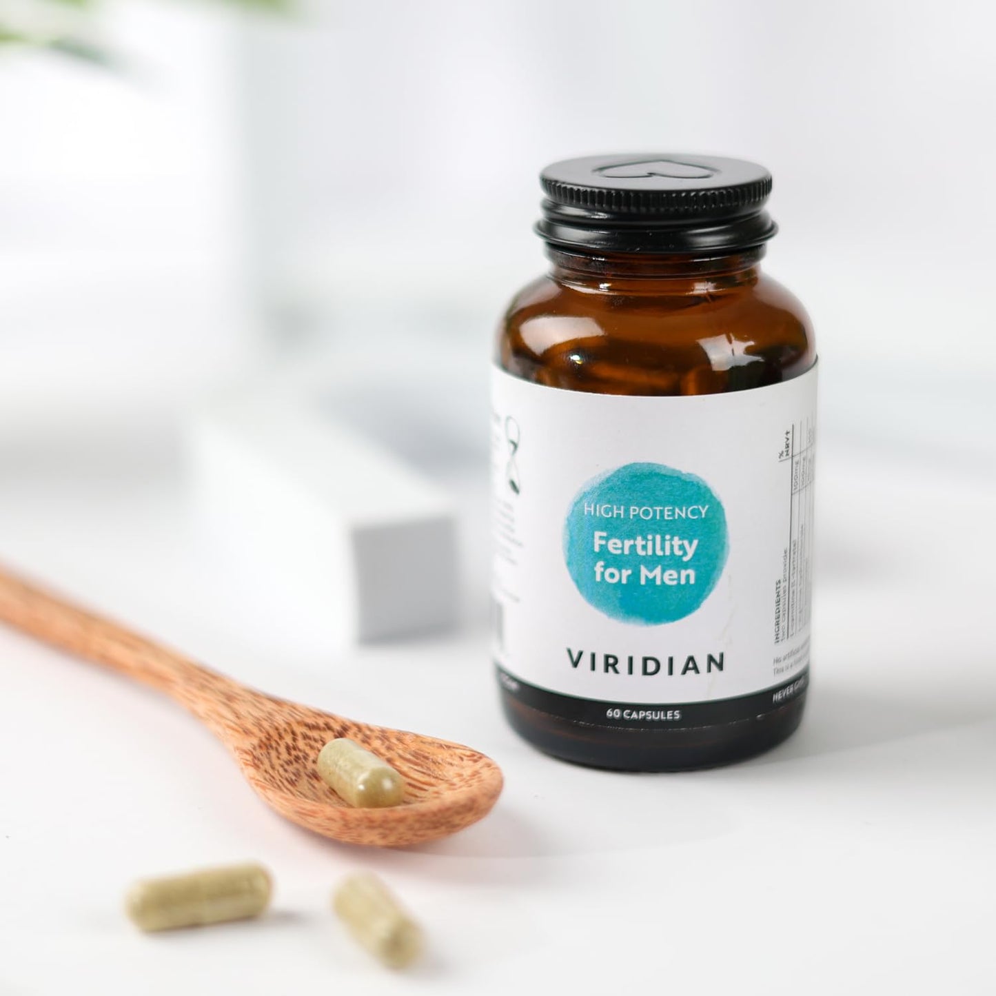 Viridian Fertility for Men (High Potency) | 120 Caps | Supports Reproductive Health with Zinc & Vital Nutrients | Vegan Capsules | Pre-Conception Support | Active Ingredients | Nutritionist Formulated
