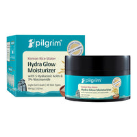 Pilgrim Korean Rice Water Hydra Glow Moisturizer 100Gm with 5 Hyaluronic Acids, 3% Niacinamide, 5 Ceramides | 5x Hydration & Instant Glass Skin | Oil-Free, Lightweight Gel | All SkinTypes | Women,Men