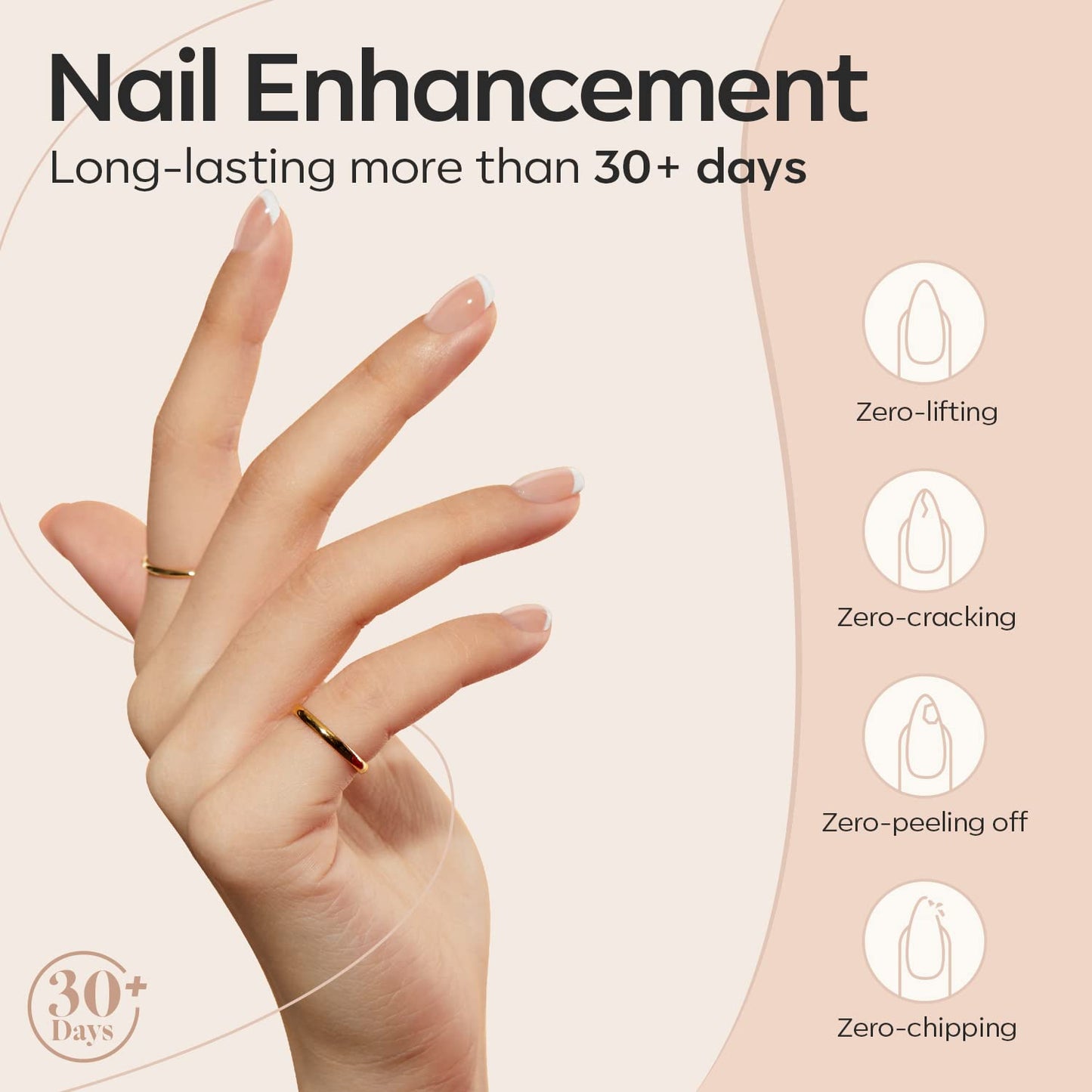 Modelones Gel Nail Polish Builder Nail Gel, 8-in-1 Neutral Nude Brown Gel Builder for Nails, Hard Gel Builder Nail Strengthener Extension Gel Base False Nail Tips Glue Gel in a Bottle 15ML