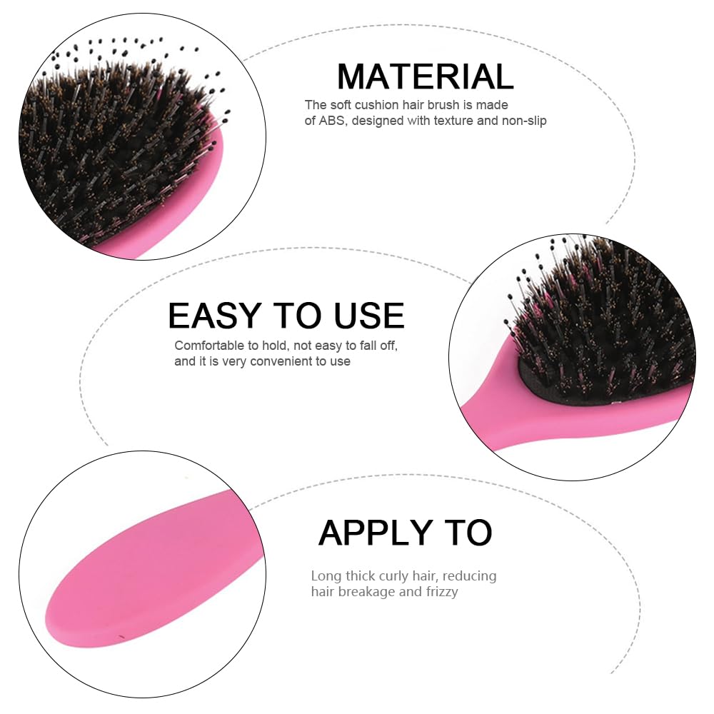 YNGMEIYER Ultimate Hair Extension Brush Boar Bristle Paddle Hairbrush Soft Cushion Hair Brush for Long Thick Curly Hair Reducing Hair Breakage and Frizz