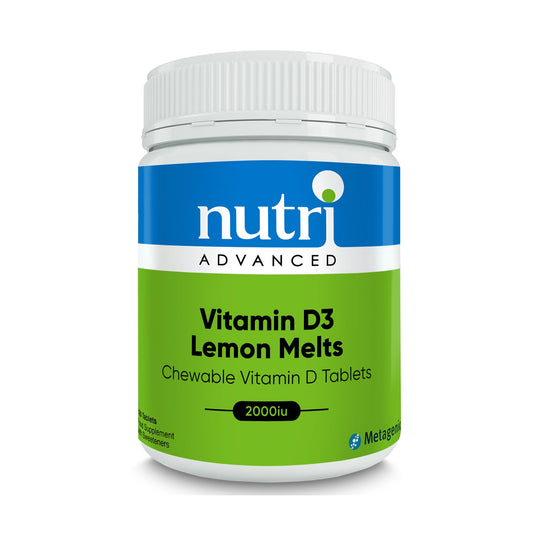 Nutri Advanced - Vitamin D3 2000iu Chewable Lemon Melts - Immune System Support - Suitable For Children Over 6 - 120 Tablets