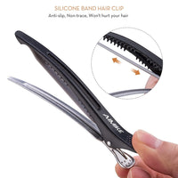 AIMIKE Round Brush, Nano Thermal Ceramic & Ionic Tech Hair Brush, Small Round Barrel Brush with Boar Bristles for Blow Drying, Styling, Curling and Shine (2.4 inch, Barrel 1.3 inch) + 4 Free Clips