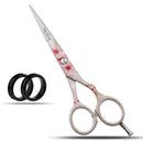 wish beauty,the royal elegance Wishbeauty Pre-Style Magic White Hair Scissors 5.5 Inches Offset Design Forged Special German Steel, Hair Cutting Scissors Shears, Barber Hairdressing Scissor Salon Razor Edge (Magic White)