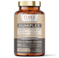 Time Health Humiplex™ - Humic Multi-Nutrient Complex - Minerals, Trace Elements, Amino Acids, Probiotics & Prebiotics - pH Balance, Detox & Digestion - UK Made - Zero Additives - Vegan - 120 Capsules