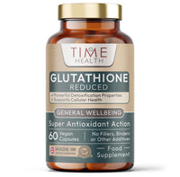 Time Health Glutathione Reduced - 320mg - UK Made - Zero Additives - Vegan - Pullulan - 60 Capsules
