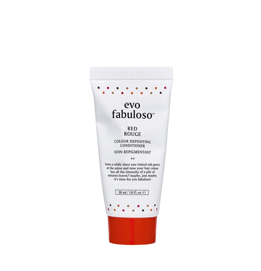 EVO Evo Fabuloso Red Colour Depositing Conditioner - Travel Size Instant Colour Depositing, Nourishing Conditioner To Add Shine in 3 Minutes - 30ml