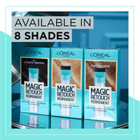 L'Oreal Paris L'Oréal Paris Magic Retouch Instant Root Spray, Darkest Brown 3. Ensures flawless coverage for grey regrowth in 3 seconds. This 75ml spray offers a quick, easy, natural-looking root touch-up.