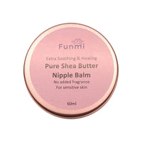 Funmi Pure Shea Butter Nipple Balm - Nipple Cream Quick Relief for Sore Nipples and Dry Skin - Shea Butter - 100% Pure and Natural Nipple Cream Breastfeeding - 60ml