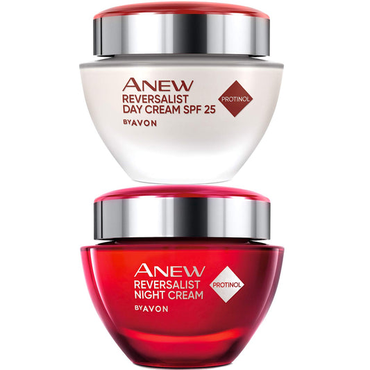Anew Reversalist Day perfecting cream SPF 25 50ml and Anew Reversalist Night Revitalising cream 50ml with protinol 50ml by Avon