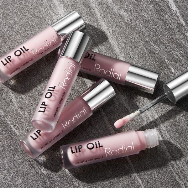 Rodial Plumping Collagen Lip Oil 4ml, Vegan Collagen-Infused Lip Oil with Macadamia and Jojoba Oil, Deep Hydration for Fuller-Looking Pout, Ultra-Nourishing Formula for Supple and Silky Lips