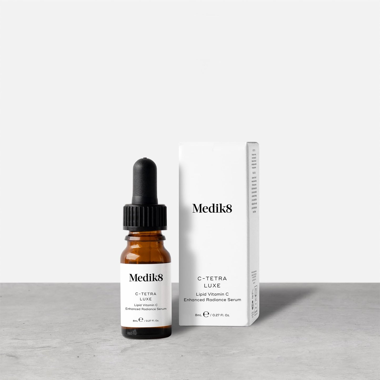 Medik8 C-Tetra Luxe Travel Size - Lipid 14% Vitamin C Enhanced Radiance Serum -Smooths Fine Lines & Uneven Tone - Antioxidant & Nourishing - Dull, Dry Skin Types - 8ml