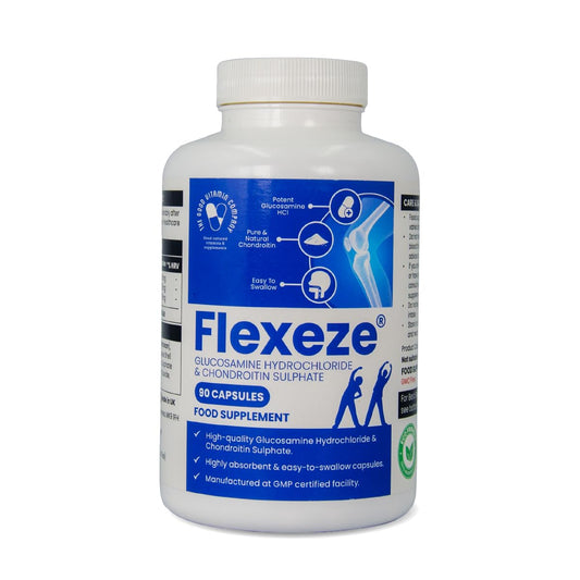 The Good Vitamin Company Flexeze: 1 Month Supply, 90 Capsules - UK-Made for Natural Joint Care