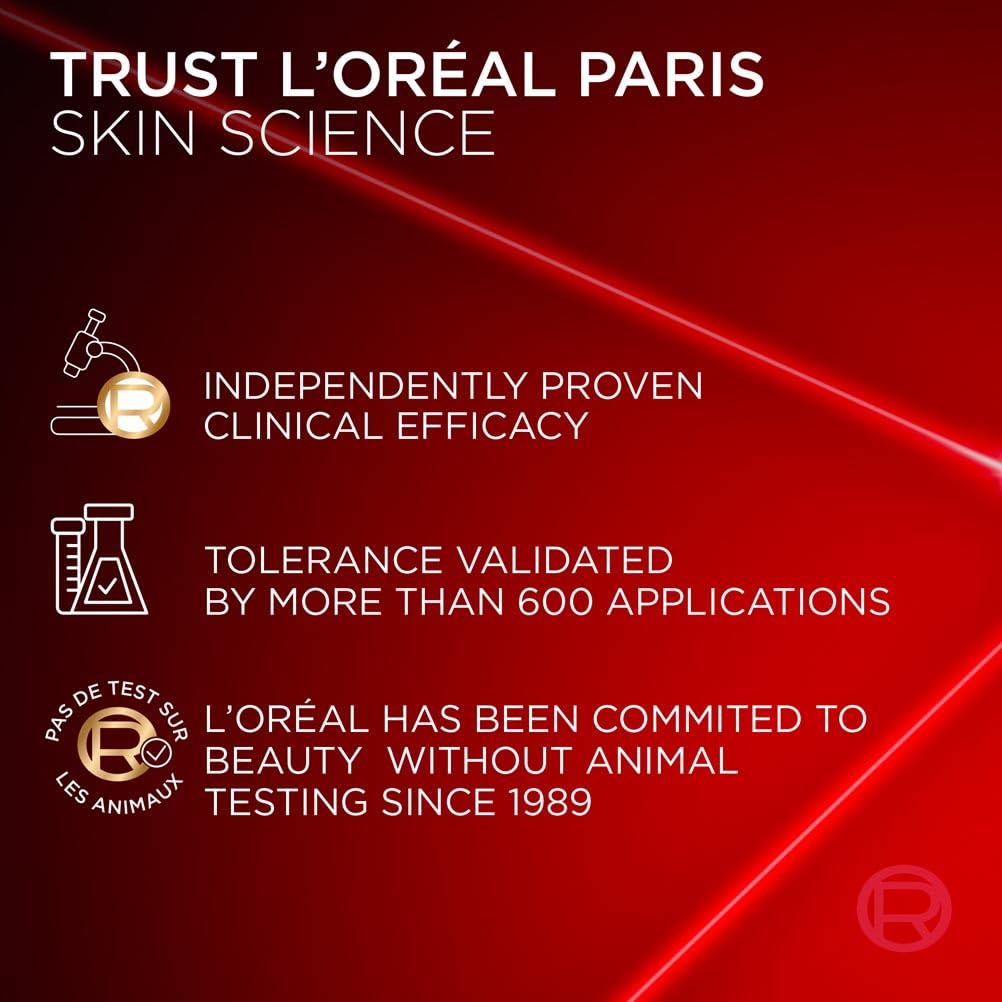 L'Oreal Paris L’Oréal Paris Laser Renew Triple Action Anti-Ageing, Skin Retightening Day Cream, Visibly Reduce Wrinkles & Fine Lines; Moisturises, Firms & Brightens Skin; Retinol, Hyaluronic Acid & Vitamin C, 50ml