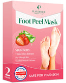 PLANTIFIQUE Plantifique Foot Peel Mask – 2 Pairs Exfoliating & Dermatologically Tested Foot Treatment, Removes Dead Skin & Repairs Heels for Soft Feet – Strawberry Scent, Gift for Women & Men