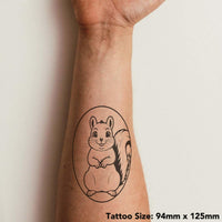 Azeeda 'Jolly Squirrel' Temporary Tattoo - Water Resistant, Skin-Safe, Non-Toxic Transfer (TO00078279)