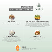 Neolith Argan Oil Anti-Ageing Face Cream with SPF 25 || For Skin Tightening, Fine lines, Wrinkles, Skin repair, Glowing skin || 50 ml