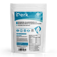 iperk iPerk Sea Moss Complex: Bladderwrack, Burdock & Ashwagandha - 14,000mg High Potency Formula - 60 Vegan Capsules - UK Manufactured