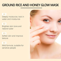 Lomeya Korean Rice and Honey Clay Mask for Glass Skin, Hydration and Deep Cleansing, Perfects Skin Tone and Brightens, Ideal Face Mask for Skincare