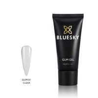 BLUESKY Bluesky Gum Gel Nail Extension Kit, Poly Gel Polish Starter Kit, Full Set for Beginners, Dual Forms, Cuticle Pusher, Nail File, Brush Applicator, Clear, 60g