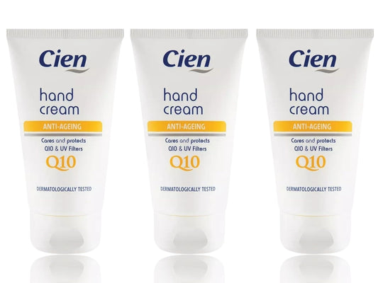 3x Lidl - Cien | Anti Aging Hand Cream with Q10 & UV Filters | 75 mL Each