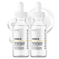 MIZEEYE Niacinamide Serum for Face, 2PCS Moisture Niacinamide Face Serum for Women, Niacinamide 10% + Zinc 1% Serum For Acne, Refreshing.