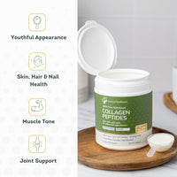 Collagen Powder Bovine Peptides, Type I & III, 100% Pure Hydrolysed Gold Standard, with 18 Amino Acids, Collagen Supplement by General Healthcare - 20g / 20,000mg Collagen (Unflavoured)(300g)