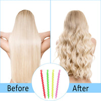 Ledoo 60Pcs Plastic Spiral Rollers Spiral Curlers Spiral Hair Rods Multicolored for Women Girls