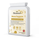 Pharmanostix Meno-Support Women 50+ Bone and Hormone Support 60 Capsules - Botanical Blend with Vitamin D, Zinc and Calcium – Made in UK to GMP Standards