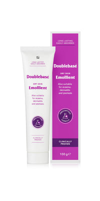 Doublebase Dry Skin Emollient. Clinically Proven Moisturiser for Eczema, Psoriasis and Dermatitis Treatment. Body Cream for Dry Skin Relief, 100g Tube