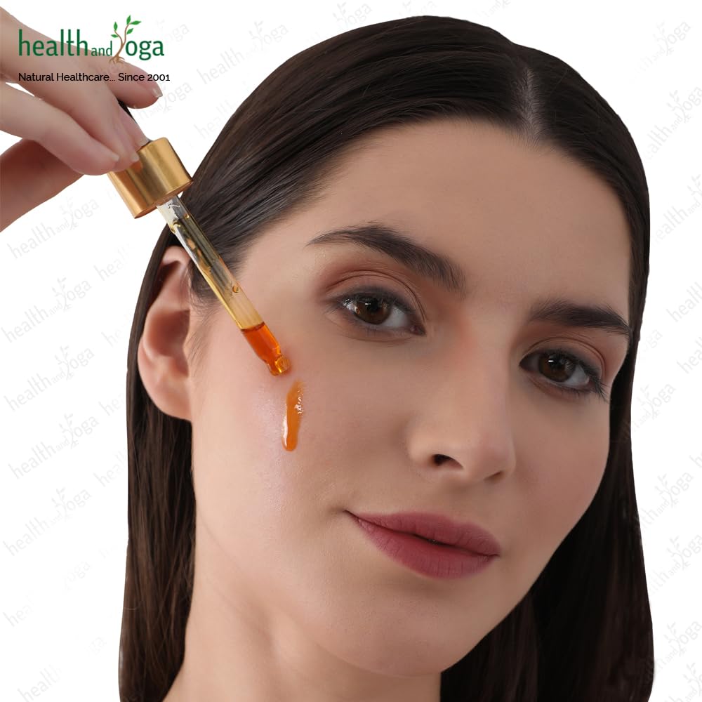HEALTHANDYOGA HealthAndYoga Kumkumadi Face Glow Oil - 100% Ayurvedic - Boosts glow & brightens Skin - Anti-Aging - Reduces dark spots, pigmentation - For all Skin types - 30 ml