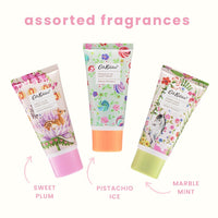Cath Kidston Carnival Parade Hand Cream Trio |Vegan & Shea Butter Hand Creams |Sweet Plum | Pistachio Ice | Marble Mint |Travel Set | Gift Set | 3x30ml