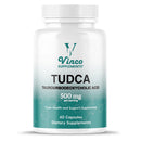 Vinco Supplements TUDCA Bile Salts Liver detox & Support Supplement - 60 Capsules,500mg per Serving - Tauroursodeoxycholic Acid - Genuine Bile Acid TUDCA with Strong Bitter Taste - Non-GMO & Gluten Free- Made in The UK