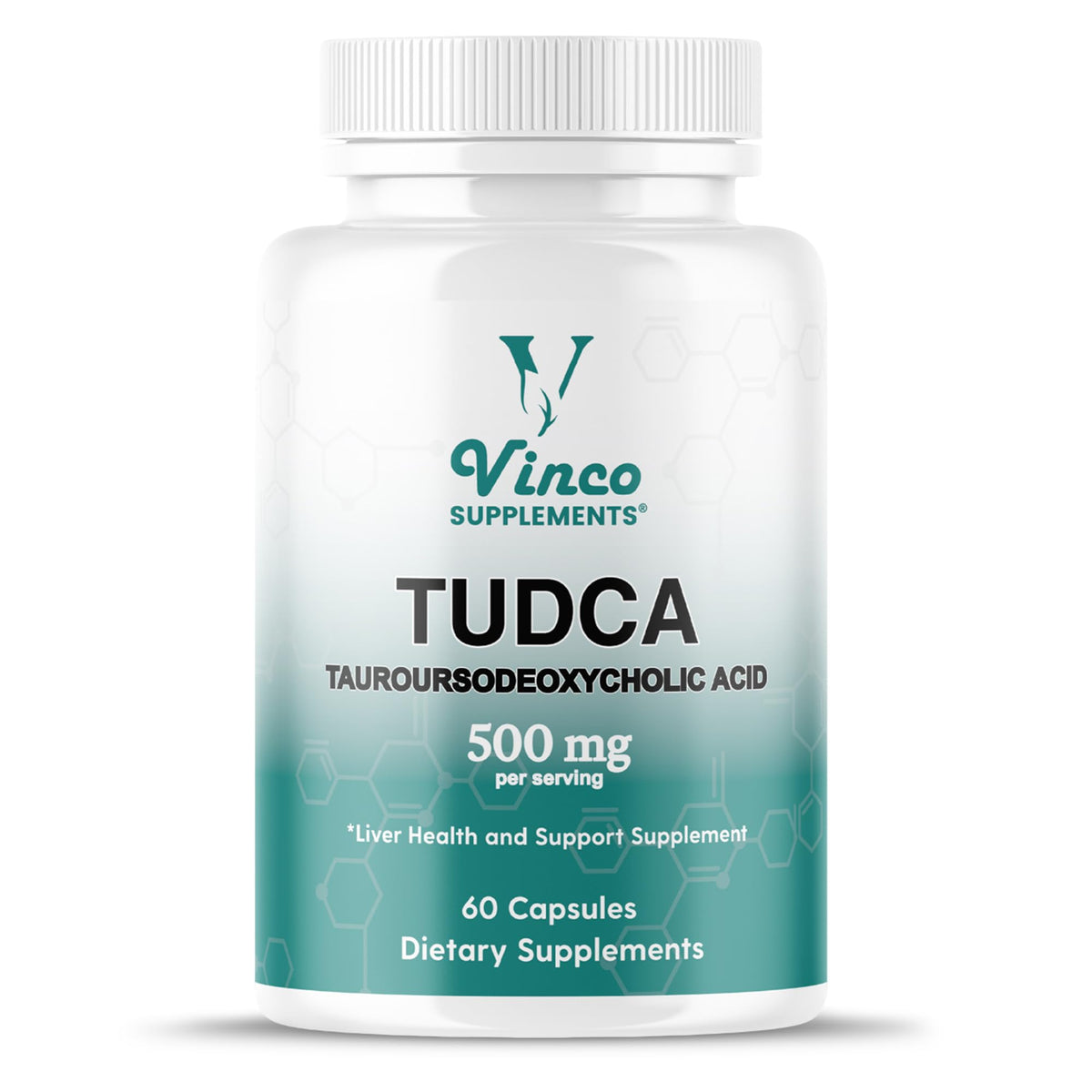 Vinco Supplements TUDCA Bile Salts Liver detox & Support Supplement - 60 Capsules,500mg per Serving - Tauroursodeoxycholic Acid - Genuine Bile Acid TUDCA with Strong Bitter Taste - Non-GMO & Gluten Free- Made in The UK
