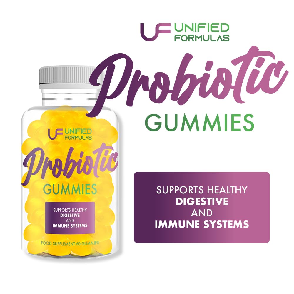 UF Unified Formulas Probiotic Gummies, Supports Helthy Digestive and Immune System, 60 Gummies