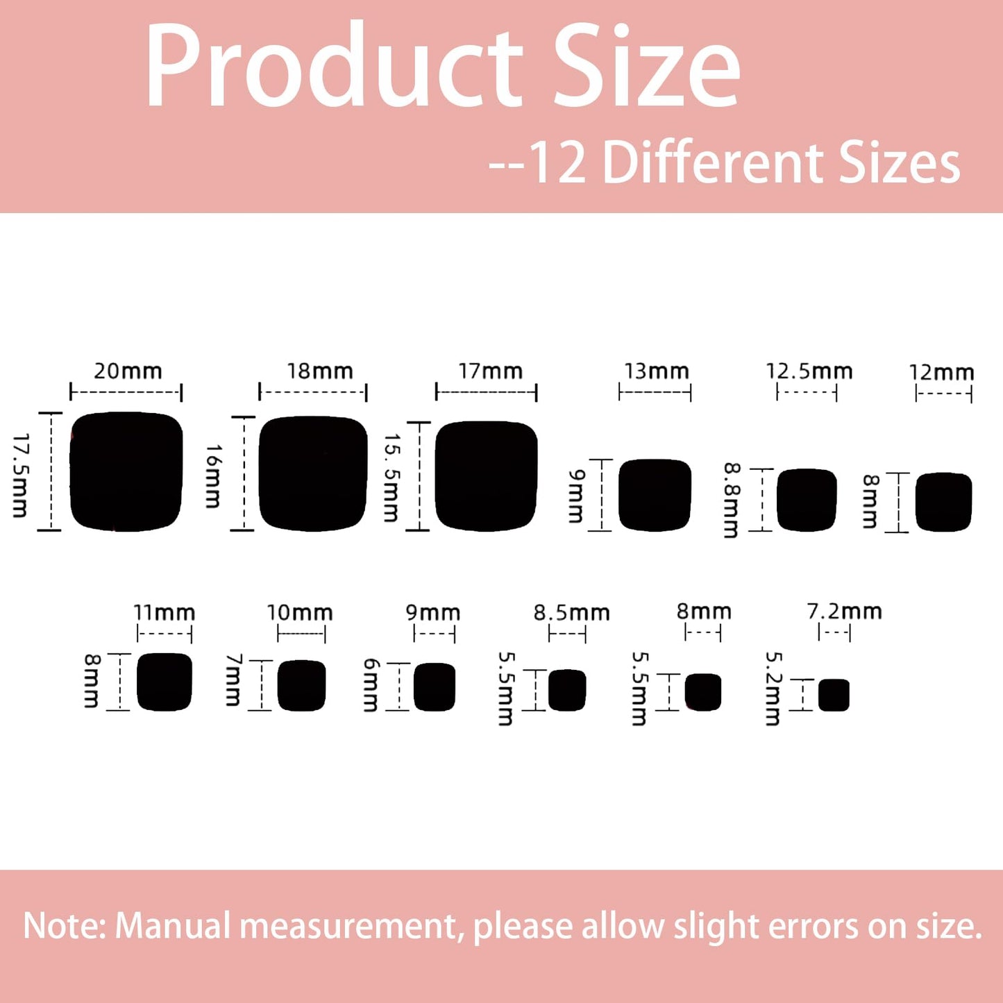 DMQ Nude Pink Fake Toe Nails, 24PCS Nude Short Square French False Toenails,Removable Reusable Artificial Nails,Full Cover Acrylic Toe Nail Art Tips for Women (Nude Pink, One Size)