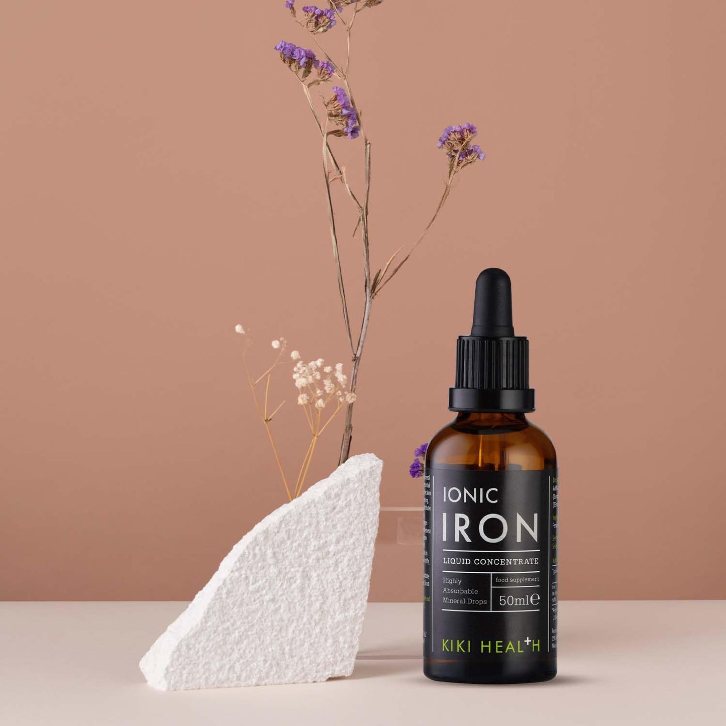 KIKI HEALTH KIKI Health - Ionic Iron Liquid High Concentration Drops - 14mg Iron per Serving - 100% Natural Minerals for Optimal Mineral Balance - 50 millilitres
