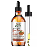 Hydra Naturals 100% Pure Sweet Almond Oil 120ml, Cold Pressed & Natural, for Hair, Skin, Face & Nails, Moisturising, Anti-Ageing, Fast Absorbing, Carrier Oil for Massage & Aromatherapy, UK Made