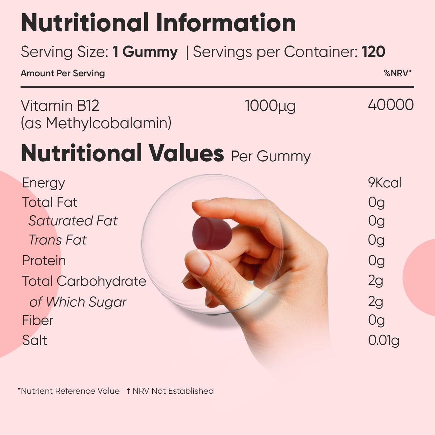 WeightWorld Vitamin B12 Gummies - 120 Gummies - 4 Months Supply - 1000mcg - Tasty, Natural Pomegranate Flavour - 1 per Day - Vegan & Gluten-Free - Methylcobalamin Form for Easy Absorption - B12 Vitamin Supplement
