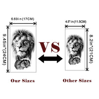 Yazhiji 36 Sheets Temporary Tattoos Stickers, 12 Sheets Fake Body Arm Chest Shoulder Tattoos for Men or Women with 24 Sheets Tiny Black Temporary Tattoos.