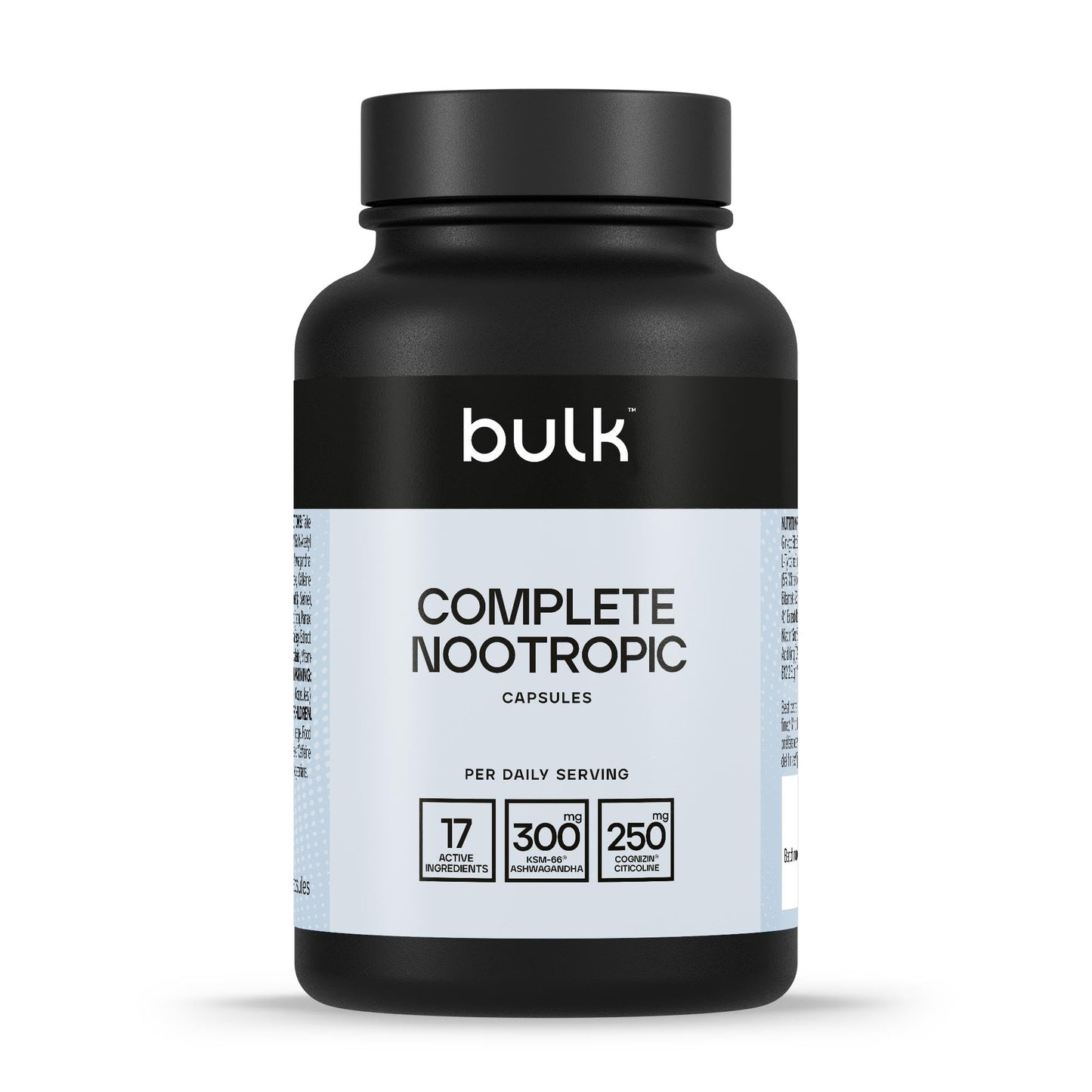Bulk Complete Nootropic Capsules, Mental Performance, Pack of 180
