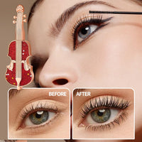 MAYEON Violin-Shaped Design Mascara with Fine Brush, Waterproof Mascara for Short Lashes, Defining, Curling, Volume and Length, No Flaking, No Clumping, Smudge Proof, Black
